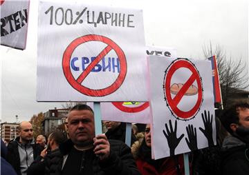 SERBIA MITROVICA SERBS PROTEST