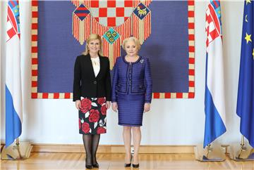 Croatian president meets with visiting Romanian prime minister