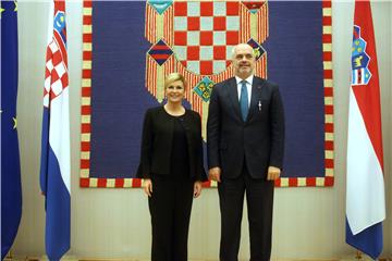 Hrvatska predsjednica primila albanskog premijera Ramu