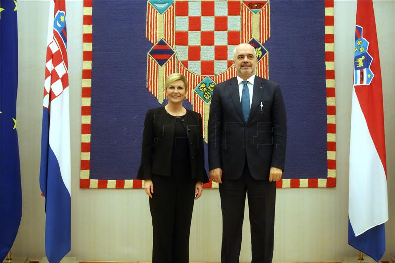 Croatian president meets Albanian PM