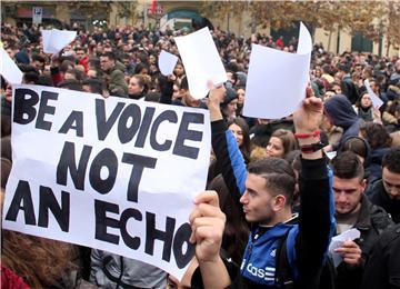 ALBANIAN STUDENT PROTEST