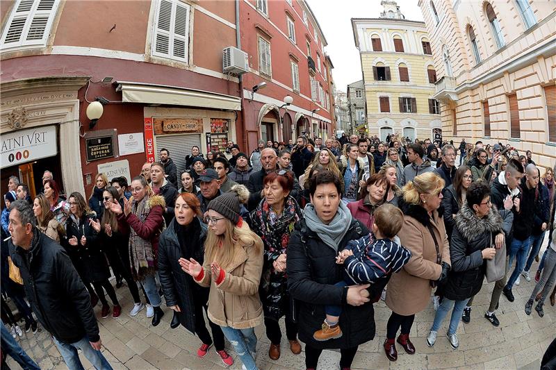 Prosvjed u Zadru protiv puštanja Daruvarca