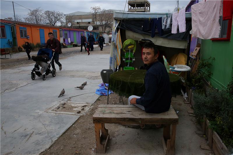 GREECE REFUGEES CAMP NEW YEAR EVE