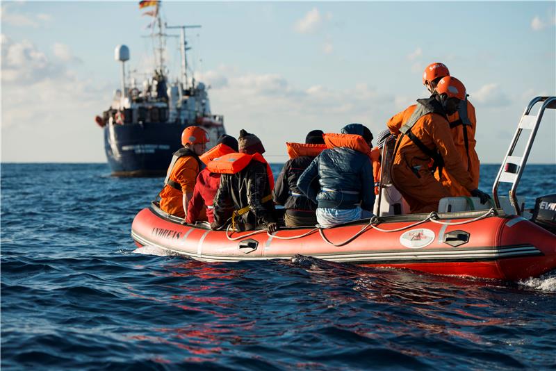 AT SEA MALTA LIBYA MIGRATION REFUGEES SHIP