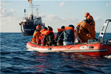 AT SEA MALTA LIBYA MIGRATION REFUGEES SHIP