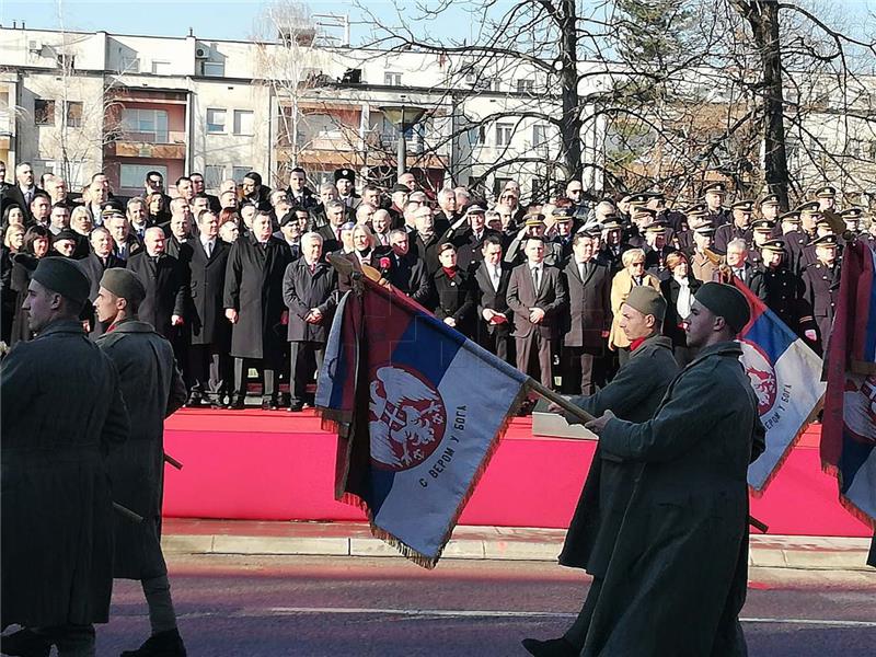 Unconstitutional holiday marked in Banja Luka with entity's and Serbia's symbols, no BiH insignia