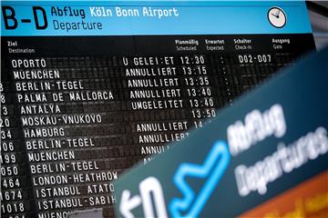 GERMANY TRANSPORT COLOGNE BONN AIRPORT STRIKE