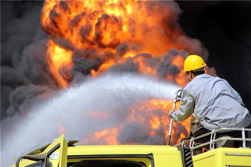 YEMEN OIL STORAGE TANK FIRE