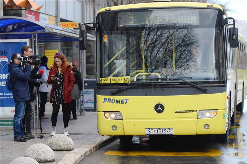 Prosvjed vozača autobusa u Splitu