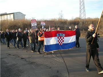 Prosvjed Stožera za obranu Rafinerije nafte Sisak