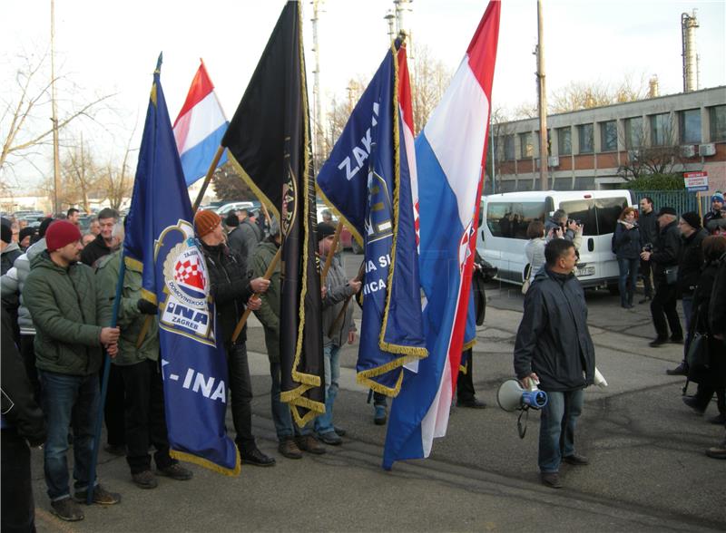 Prosvjed Stožera za obranu Rafinerije nafte Sisak