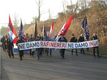 Prosvjed Stožera za obranu Rafinerije nafte Sisak