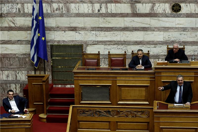 GREECE PARLIAMENT VOTE OF CONFIDENCE