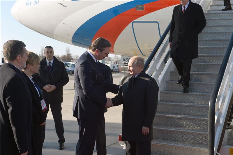 Putin arrives in Serbia to boost relations