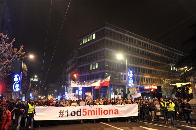 Prosvjed "1 od 5 milijuna" u Beogradu