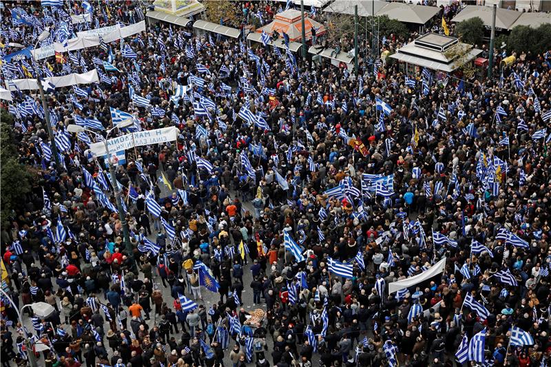 GREECE ATHENS PROTEST AGAINST PRESPES AGREEMENT