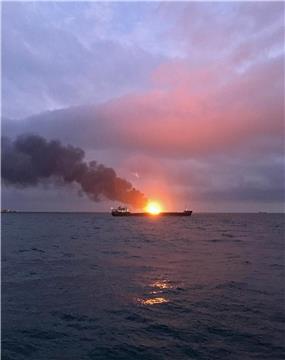 AT SEA RUSSIA CRIMEA FIRE VESSELS