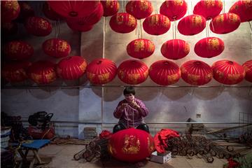 CHINA PHOTO SET TUNTOU LUNAR NEW YEAR PREPARATIONS