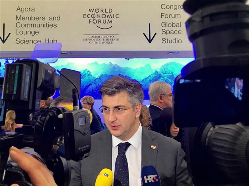 Davos: Plenkovic meets a number of executives of global companies