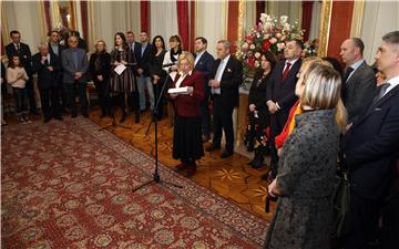 Novogodišnji prijem za novinare gradonačelnika Bandića i predsjednika Skupštine Mikulića