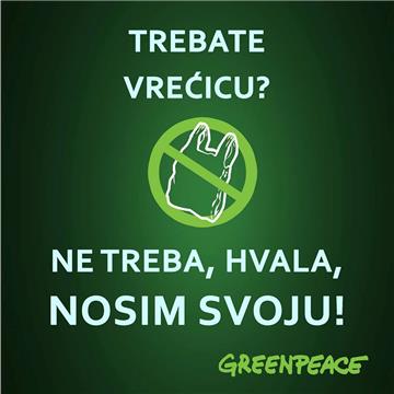 Greenpeace upozorava da se obavezna naplata laganih plastičnih vrećica mahom ne provodi