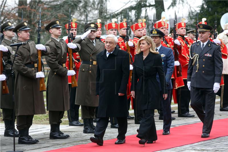 Susret grčkog predsjednika Pavlopoulosa s predsjednicom RH Grabar-Kitarović