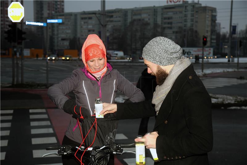 Zagreb 3rd, Varazdin 4th by number of commitments for Int'l Winter Bike to Work Day