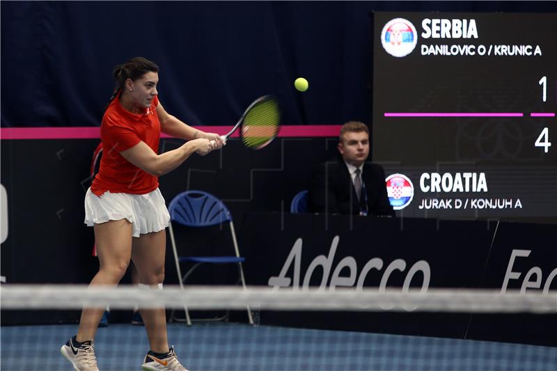 FED Cup, Hrvatska - Srbija, parovi